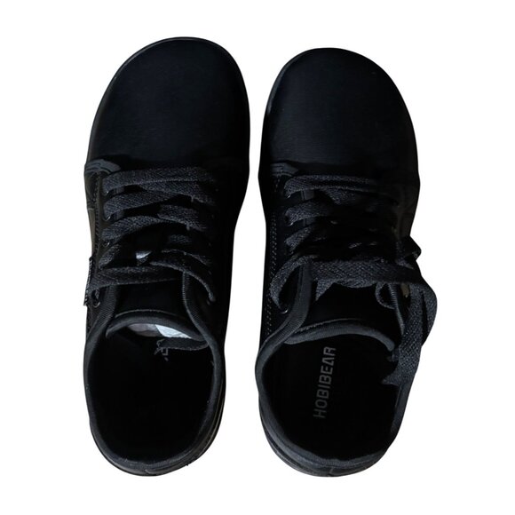 HOBIBEAR Minimalist Wide Toe Zero Drop Leather Shoes Sz 37 EU  6 US Womens Black - Picture 7 of 9